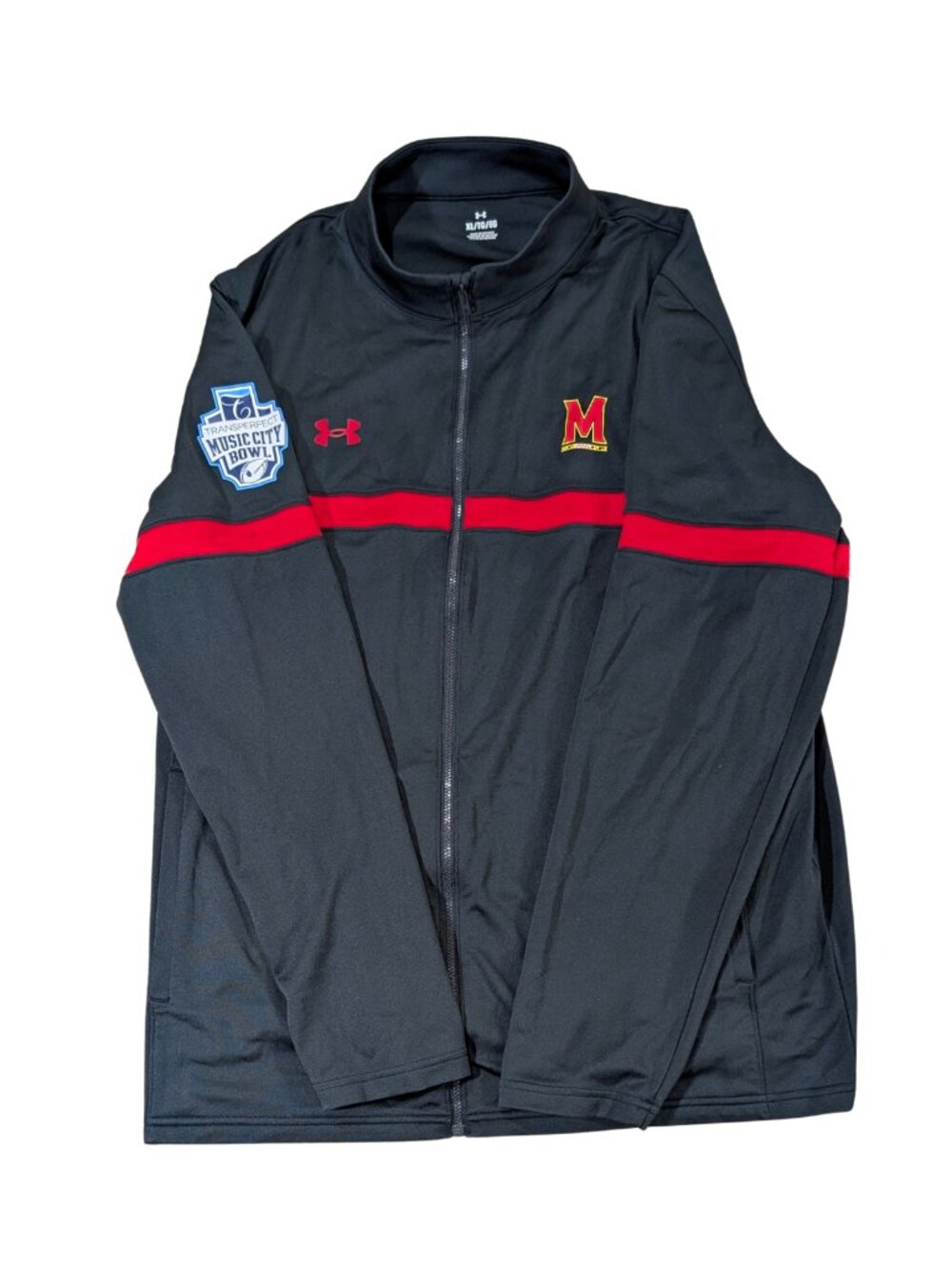 Under Armour Maryland Terrapins Music City Bowl Zip Jacket Mens XL Black